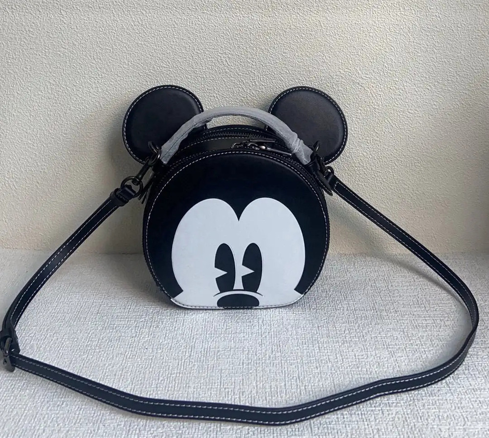 Coach Mickey Mouse Round Cake Bun Crossbody Bag - Picture 2 of 8